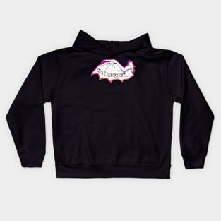 Halloween B&W Bat Wing Kids Hoodie